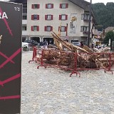 Bruch/Frattura, Installation Pflegplatz, Innichen, Juli 2020