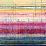 "Sommerlicht" - Acryl auf Leinwand - 119,5 x 119,5  cm - 2017 Musik: Hansjörg Mutschlechner