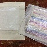 Fresko, Aufleimen des Freskos auf Leinen, 2015