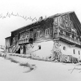 Oltfoltna in Gsies - Zeichnung