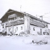 Bauernhaus in Gsies - Zeichnung