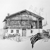 Weihtriese - Pichl Gsies  - Bleistiftzeichnung - 2016