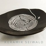 Schale Labyrinth - Ton poliert - Bucchero - 2020