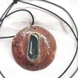 Anhänger - Kupfer - Glasstein