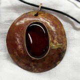 Anhänger - Kupfer - Glasstein