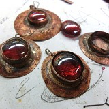 Ohrschmuck - Glasperlen - Kupfer - 2015