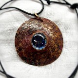 Anhänger - Kupfer - Glasstein