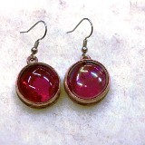 Ohrringe - Glasperlen - Kupfer