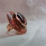 Ring - Kupfer - Glasperle